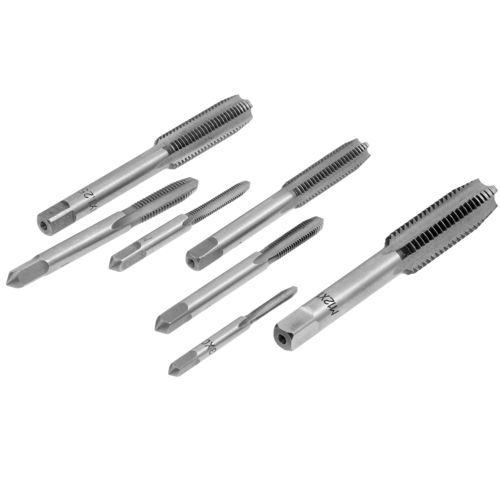 7X HSS Metric Thread Tapping Metalworking Drill Bits Spiral Pointed Taps M3-M12