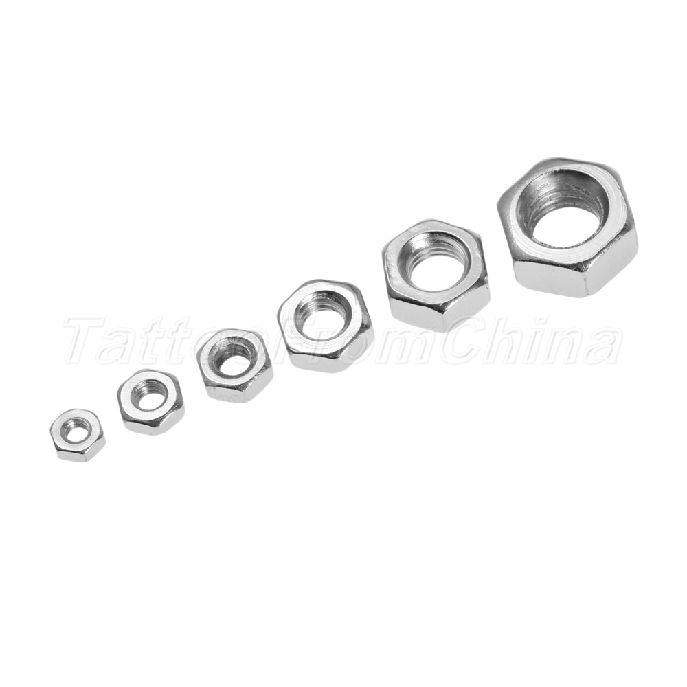 Useful Silver Color M2 M2.5 M3 M4 M5 M6 Metric Thread Hex Nut Hexagon Screw Nuts