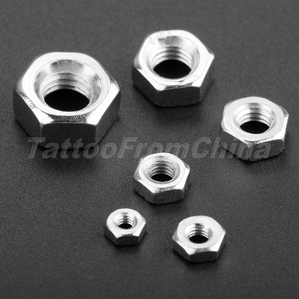 Useful Silver Color M2 M2.5 M3 M4 M5 M6 Metric Thread Hex Nut Hexagon Screw Nuts